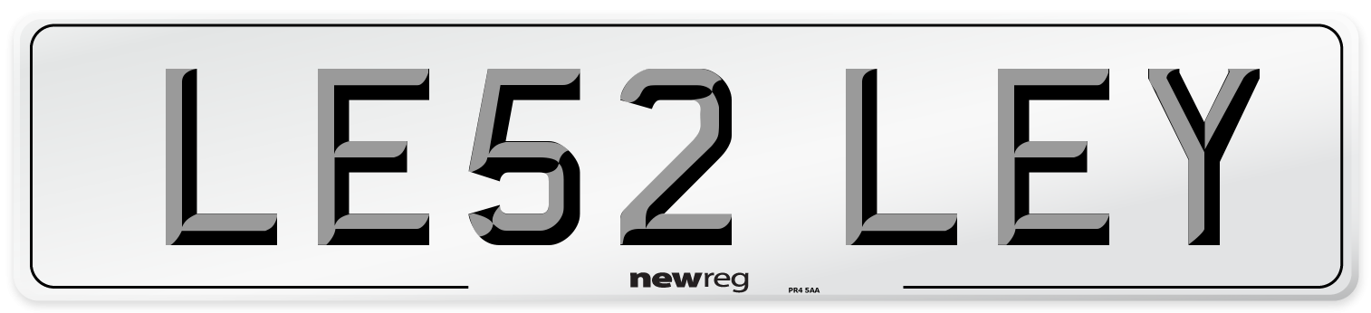 LE52 LEY Number Plate from New Reg